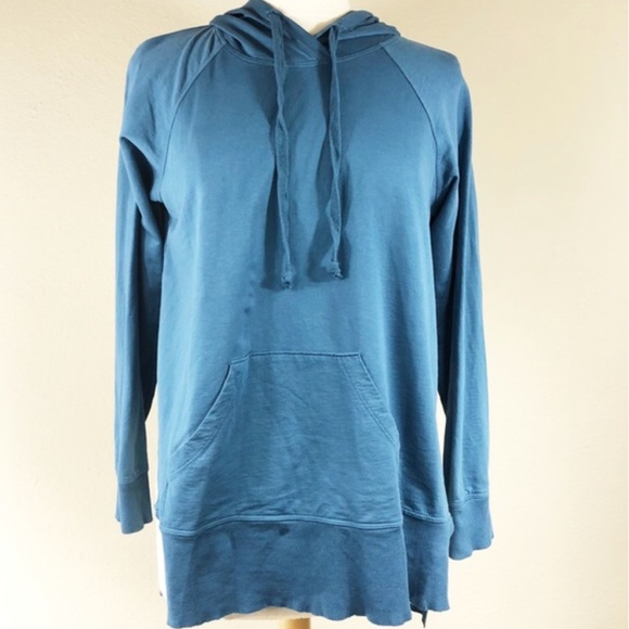 Anthropologie Left of Center Tunic Sweatshirt Blue - Picture 3 of 5